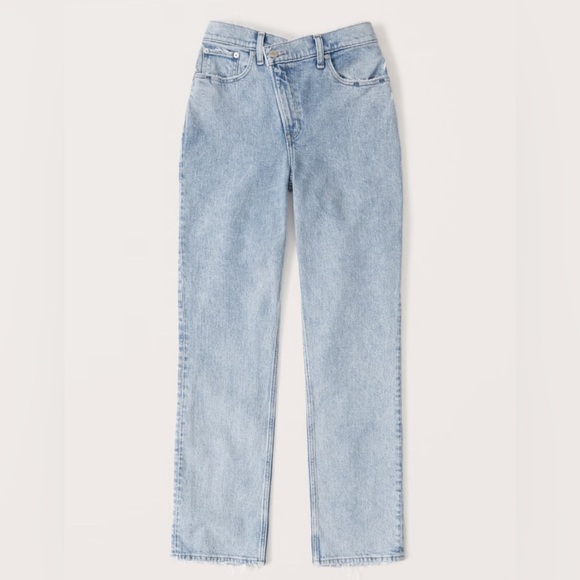 Abercrombie & Fitch Sky Blue Straight Leg Jeans - Picture 2 of 11